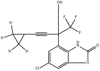 6-CHLORO-4-[(2,2,3,3-D4-CYCLOPROPYLETHYNYL)TRIFLUOROMETHYLHYDROXYMETHYL]-3H-BENZOXAZOL-2-ONE 结构式