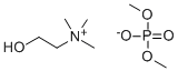 (2-Hydroxyethyl)trimethylammonium dimethylphosphate 化学構造式