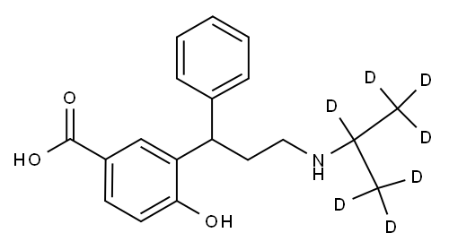 4-Hydroxy-3-[3-[(1-Methylethyl-d7)aMino]-1-phenylpropyl]-benzoic Acid, 1189868-60-7, 结构式