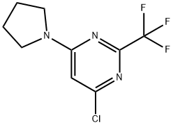 4-氯-6-(1-吡咯基)-2-三氟甲基嘧啶, 1189872-15-8, 结构式