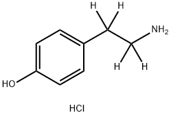Tyramine-d4 Hydrochloride, 1189884-47-6, 结构式
