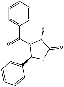 (2S,4R)-3-ベンゾイル-4-メチル-2-フェニル-5-オキサゾリジノン 化学構造式