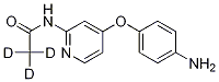 [4-(4-Aminophenoxy)(2-pyridyl)]-N-(methyl-d3)carboxamide 化学構造式