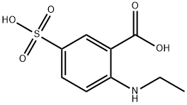 2-乙基氨基-5-磺基苯甲酸 结构式