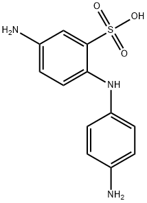 5-アミノ-2-[(4-アミノフェニル)アミノ]ベンゼンスルホン酸 化学構造式