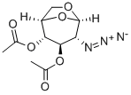 B-D-Glucopyranose,1,6-anhydro-2-azido-2-deoxy-,3,4-diacetate 化学構造式