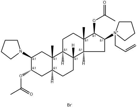 2-Pyrrolidinyl-3-acetyl Desmorpholinylrocuronium Bromide Structure