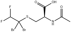 N-acetyl-S-(1,1-dibromo-2,2-difluoroethyl)-1-cysteine Structure