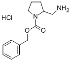 2-(氨基甲基)吡咯烷-1-羧酸苄酯盐酸盐 结构式