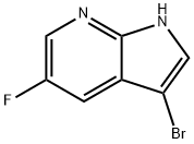 3-溴-5-氟-1H-吡咯并[2,3-B]吡啶 结构式