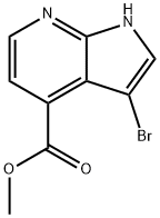 1H-Pyrrolo[2,3-b]pyridine-4-carboxylic acid, 3-bromo-, methyl ester Structure