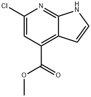 6-クロロ-1H-ピロロ[2,3-B]ピリジン-4-カルボン酸メチル 化学構造式