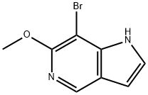 7-溴-6-甲氧基-5-氮杂吲哚 结构式