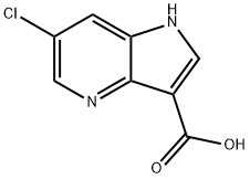 6-chloro-1H-pyrrolo[3,2-b]pyridine-3-carboxylic acid Structure
