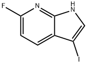 6-フルオロ-3-ヨード-1H-ピロロ[2,3-B]ピリジン 化学構造式