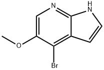 4-溴-5-甲氧基-1H-吡咯并[2,3-B]吡啶 结构式