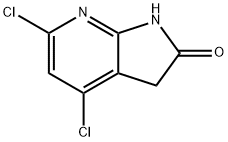 4,6-二氯-1,3-二氢-2H-吡咯并[2,3-B]吡啶-2-酮 结构式