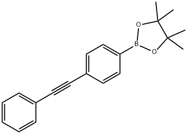 4,4,5,5-Tetramethyl-2-(4-phenylethynyl)[1,3,2]dioxaborolane Structure