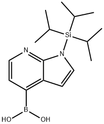 1-(三异丙基硅烷基)-1H-吡咯并[2,3-B]吡啶-4-基硼酸,1190699-11-6,结构式