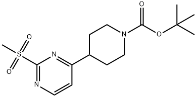 4-[2-(甲磺酰基)-4-嘧啶基]-1-哌啶羧酸叔丁酯 结构式
