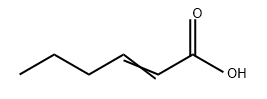 2-ヘキセン酸 化学構造式