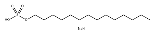 硫酸ナトリウムミリスチル 化学構造式