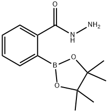3-(4,4,5,5-Tetramethyl-1,3,2-dioxaborolan-2-yl)benzoic acid hydrazide 结构式