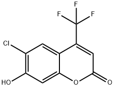 6-CHLORO-7-HYDROXY-4-(TRIFLUOROMETHYL)COUMARIN Struktur