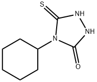 4-シクロヘキシル-5-スルファニル-4H-1,2,4-トリアゾール-3-オール 化学構造式