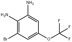3-Bromo-5-(trifluoromethoxy)phenylene-1,2-diamine, 2,3-Diamino-5-(trifluoromethoxy)bromobenzene Structure