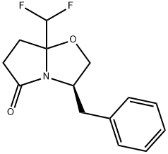 (3R)-3-Benzyl-7a-(difluoroMethyl)tetrahydropyrrolo[2,1-b]oxa-zol-5(6H)-one Structure