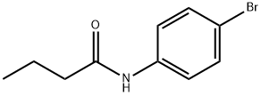N-(4-ブロモフェニル)ブタンアミド 化学構造式