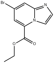 IMidazo[1,2-a]pyridine-5-carboxylic acid, 7-broMo-, ethyl ester Struktur