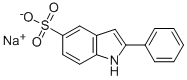 Sodium 2-phenylindole-5-sulfonate Structure