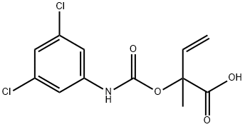 2-(((3,5-dichlorophenyl)carbamoyl)oxy)-2-methyl-3-butenoic acid Structure