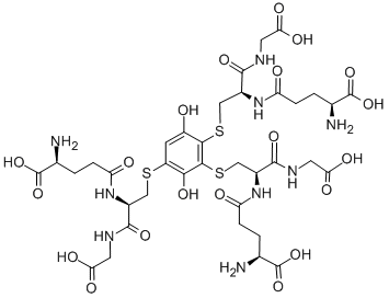 2,3,5-(triglutathion-S-yl)hydroquinone Structure