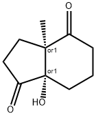 (±)-顺-6-羟基-1-甲基双环[4,3,0]壬烷-2,7-二酮 结构式