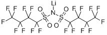 双(全氟-1-丁磺酰基)亚胺化锂 结构式