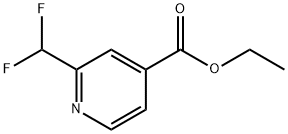 2-(ジフルオロメチル)ピリジン-4-カルボン酸エチル 化学構造式