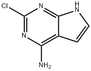 2-氯-7H-吡咯并[2,3-D]嘧啶-4-胺,1192711-88-8,结构式