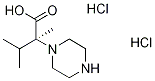 (2S)-2,3-dimethyl-2-piperazin-1-ylbutanoic acid dihydrochloride 化学構造式