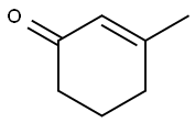 3-メチル-2-シクロヘキセン-1-オン 化学構造式