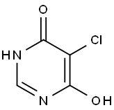 5-クロロ-6-ヒドロキシ-4(1H)-ピリミジノン 化学構造式