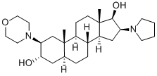 (2b,3a,5a,16b,17b)-2-(4-Morpholinyl)-16-(1-pyrrolidinyl)androstane-3,17-diol Structure