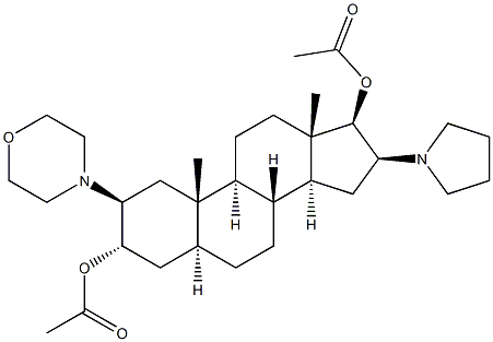 Androstane-3,17-diol,2-(4-morpholinyl)-16-(1-pyrrolidinyl) Struktur