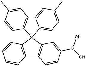 B-[9,9-双(4-甲基苯基)-9H-芴-2-基]硼酸 结构式