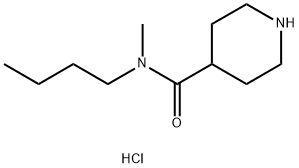 N-Butyl-N-methyl-4-piperidinecarboxamidehydrochloride Struktur