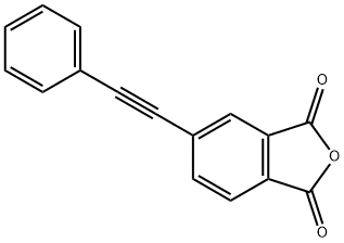 4-苯基乙炔基邻苯二甲酸酐, 119389-05-8, 结构式
