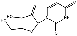 1-((2R,4S,5R)-4-hydroxy-5-(hydroxymethyl)-3-methylene-tetrahydrofuran-2-yl)pyrimidine-2,4(1H,3H)-dione Structure