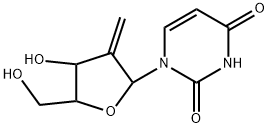 1-((2R,4S,5R)-4-HYDROXY-5-(HYDROXYMETHYL)-3-METHYLENE-TETRAHYDROFURAN-2-YL)PYRIMIDINE-2,4(1H,3H)-DIONE 结构式